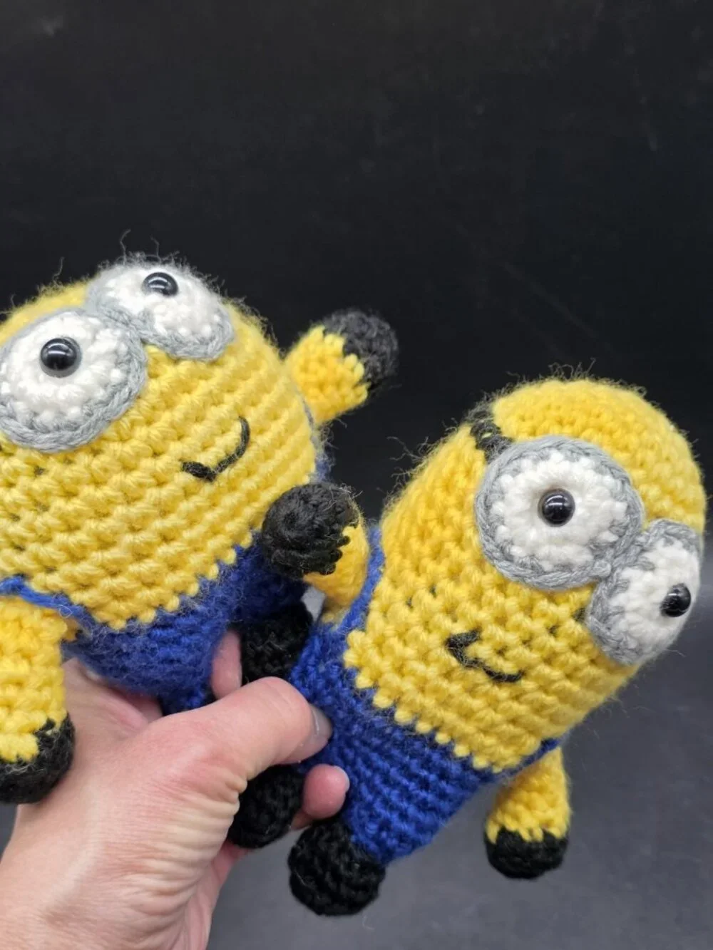 Handmade Despicable Me Minion Pair Plush Toys Knit Crochet